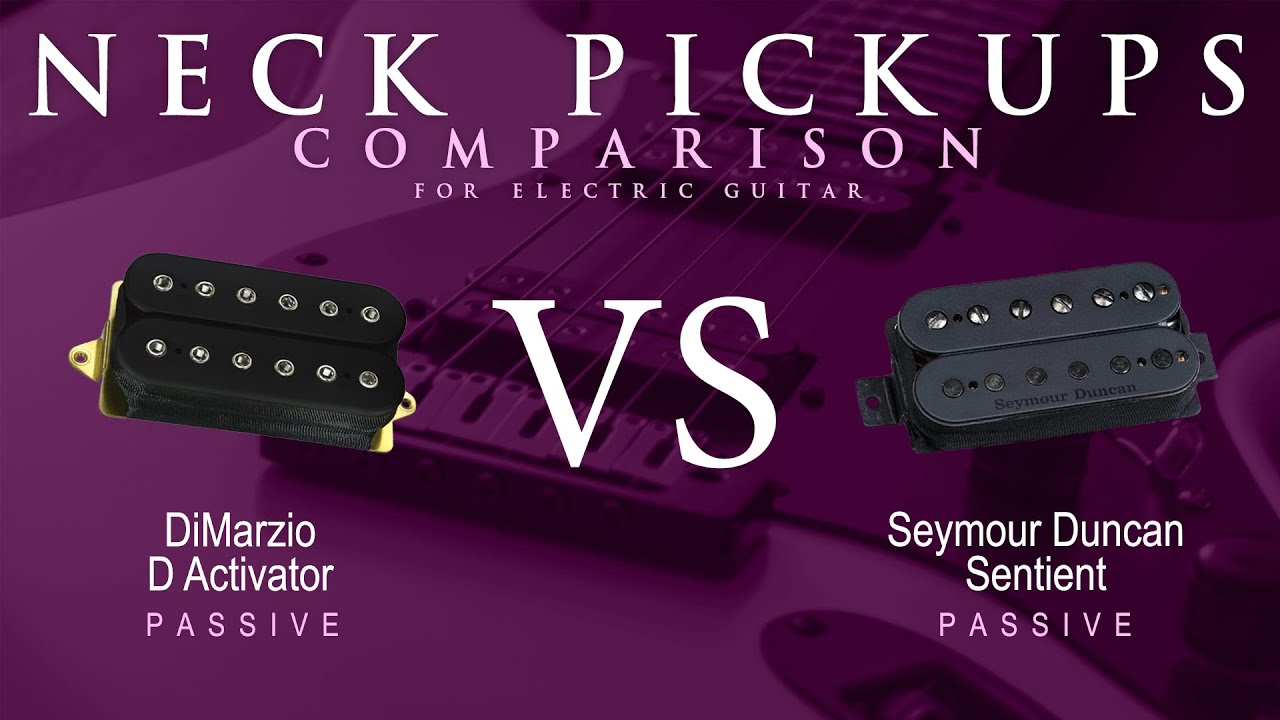 DiMarzio D ACTIVATOR vs Seymour Duncan SENTIENT - Passive Neck Pickup Guitar Tone Comparison Demo