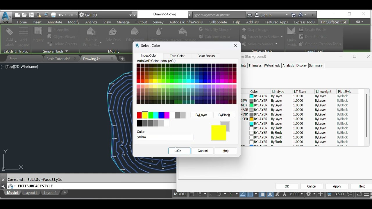How to Create Contours from a TIN Surface in AutoCAD Civil 3D