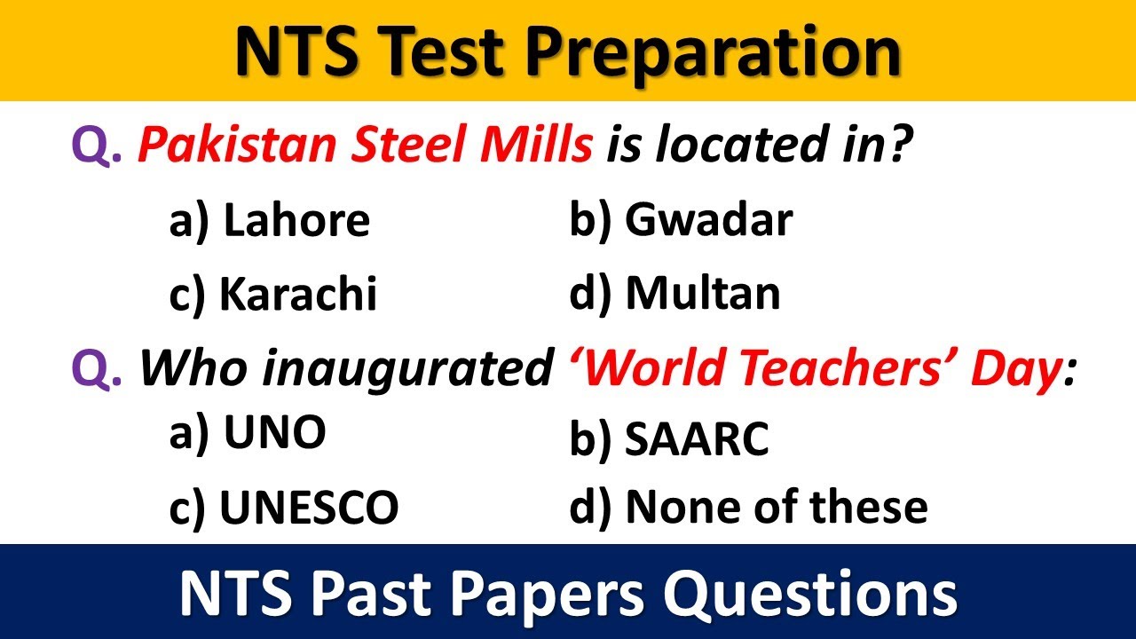 NTS Test Preparation 2023 | NTS Preparation 2023 | NTS Test Preparation | NTS Past Papers 2023 | NTS