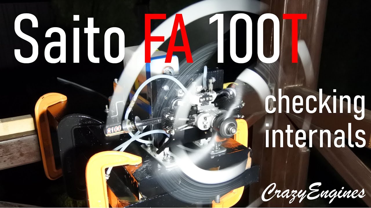 Saito FA 100T checking internals after the run