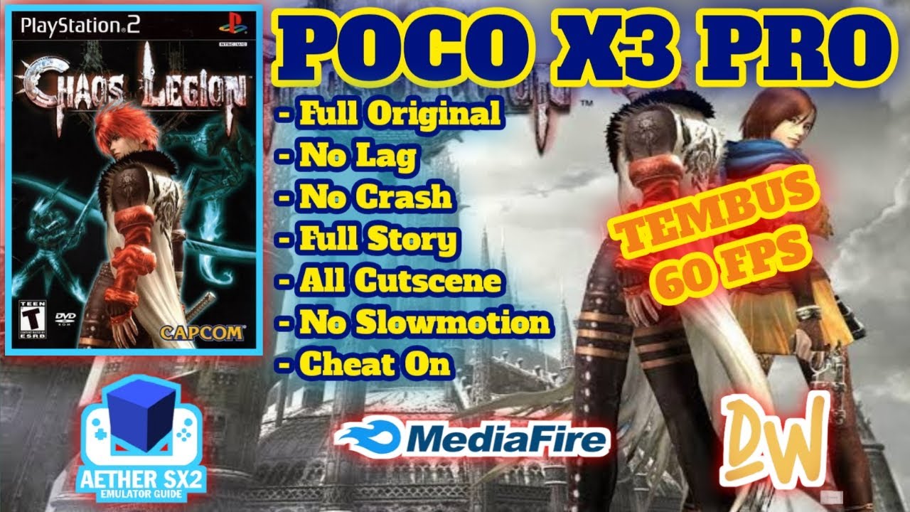 GAME SERU !!! DOWNLOAD CHAOS LEGION PS2 DI ANDROID AETHERSX2 OFFLINE CHEAT ON CONFIG SETTING 60 FPS