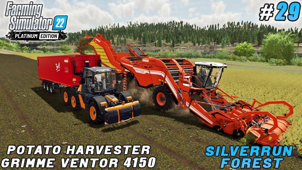 Protection & fertilization of crops, harvesting potatoes | Silverrun Forest | FS 22 | Timelapse #29