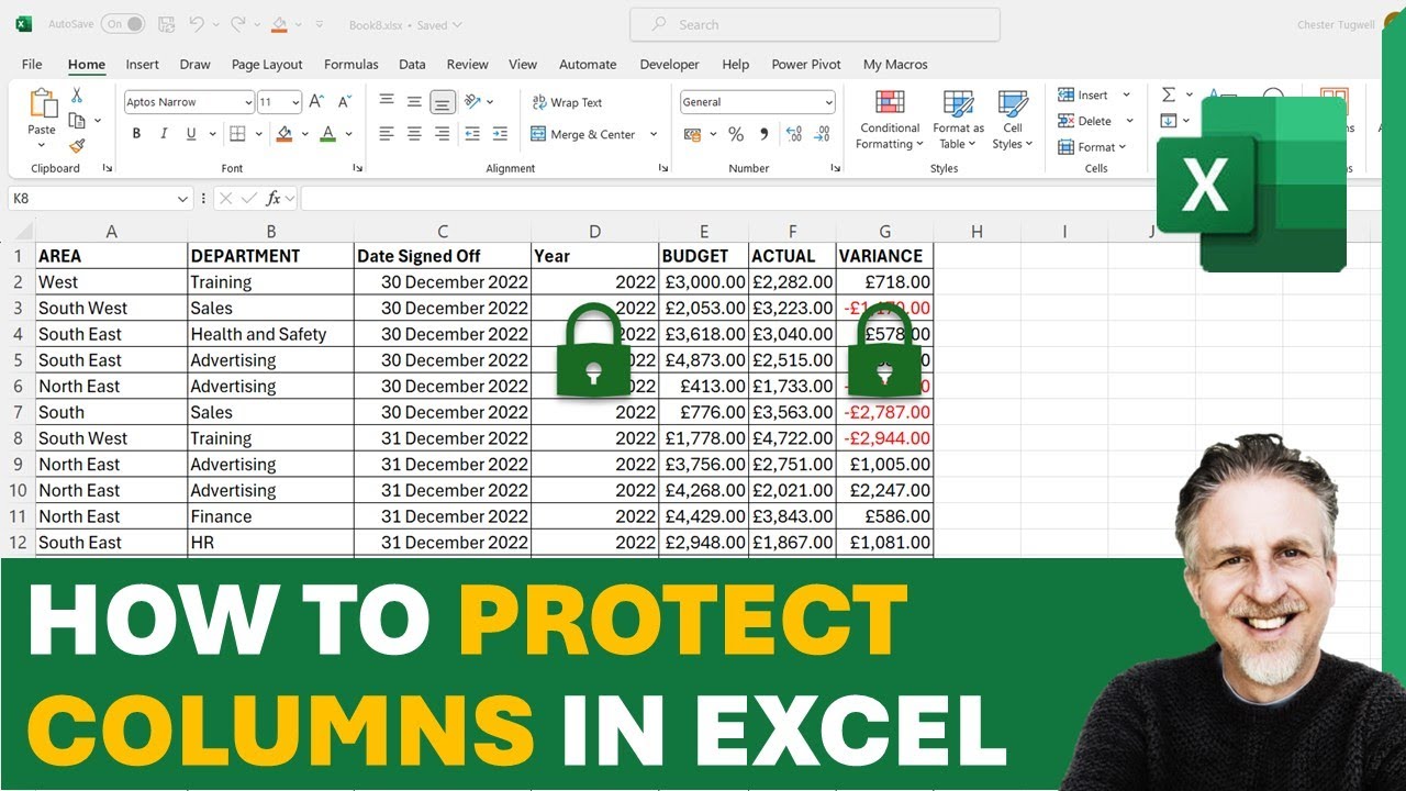 Как защитить столбцы в Excel