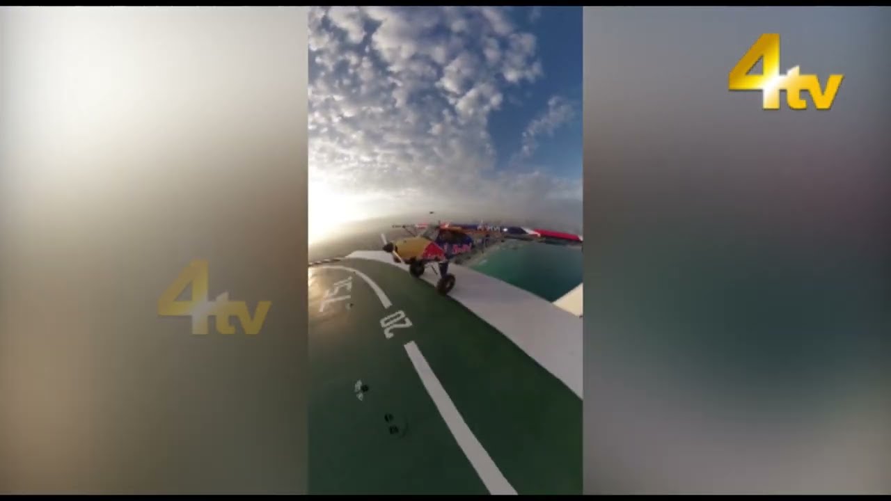 Pilot makes heart-stopping plane landing on Dubai's Burj al Arab helipad..