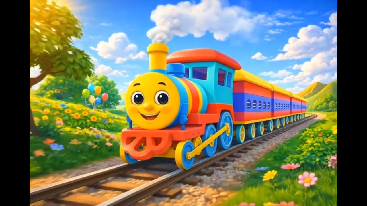 😍 Cute Train 🚆 😍  #ai #cartoon #kidscartoon 