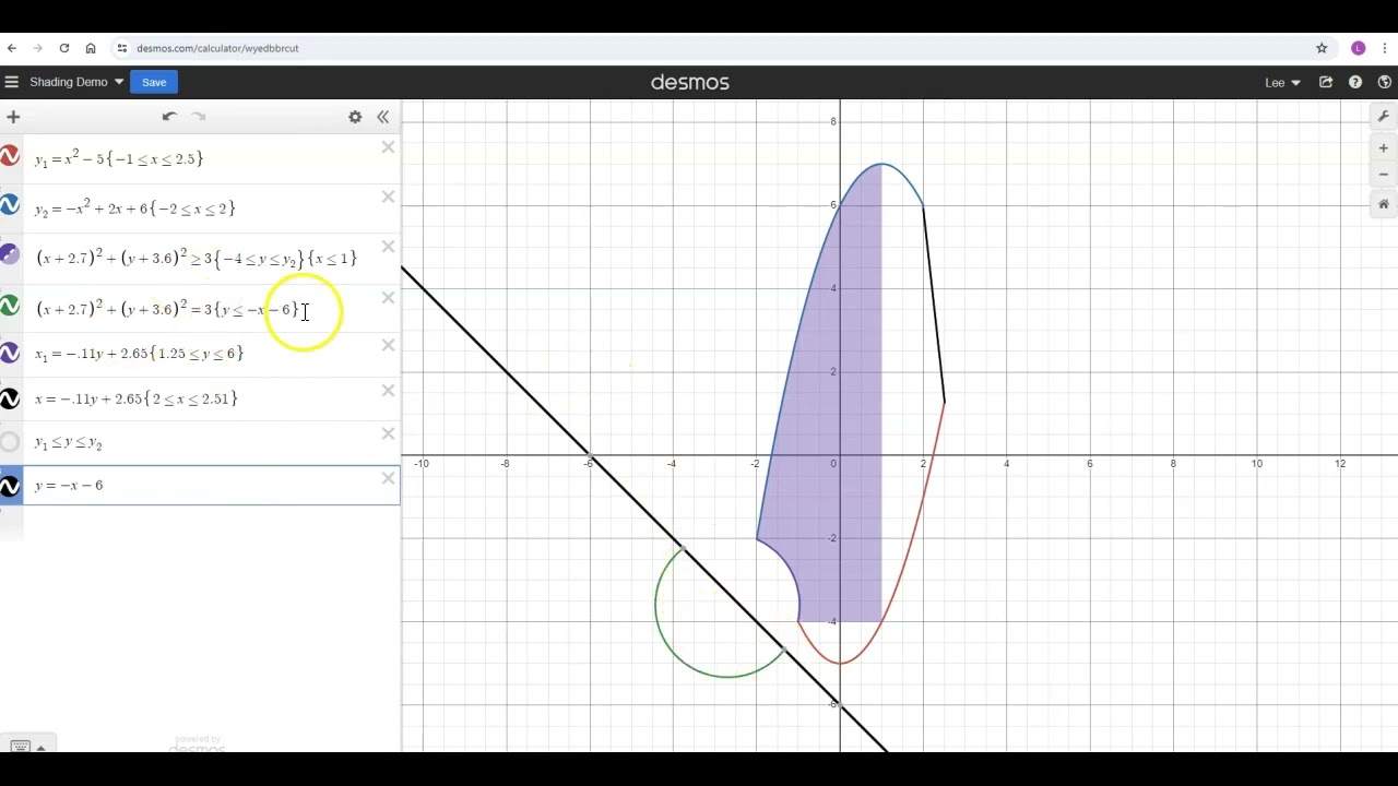 Shading in Desmos