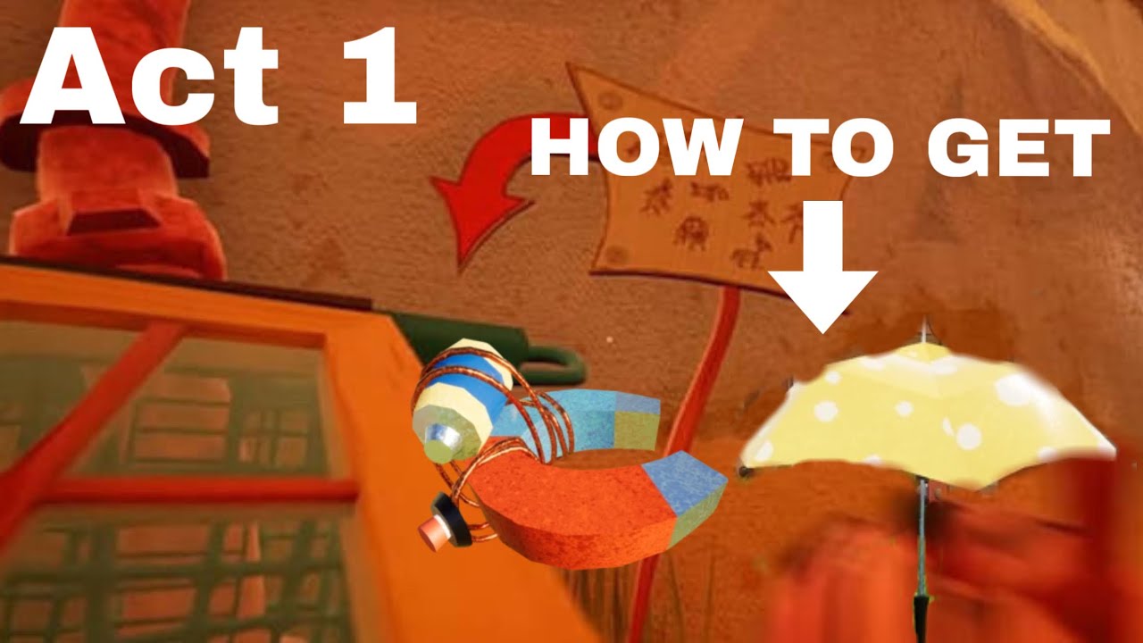 Hello neighbor hide and seek act 1 how to get secret umbrella and magnet [ACT 1]