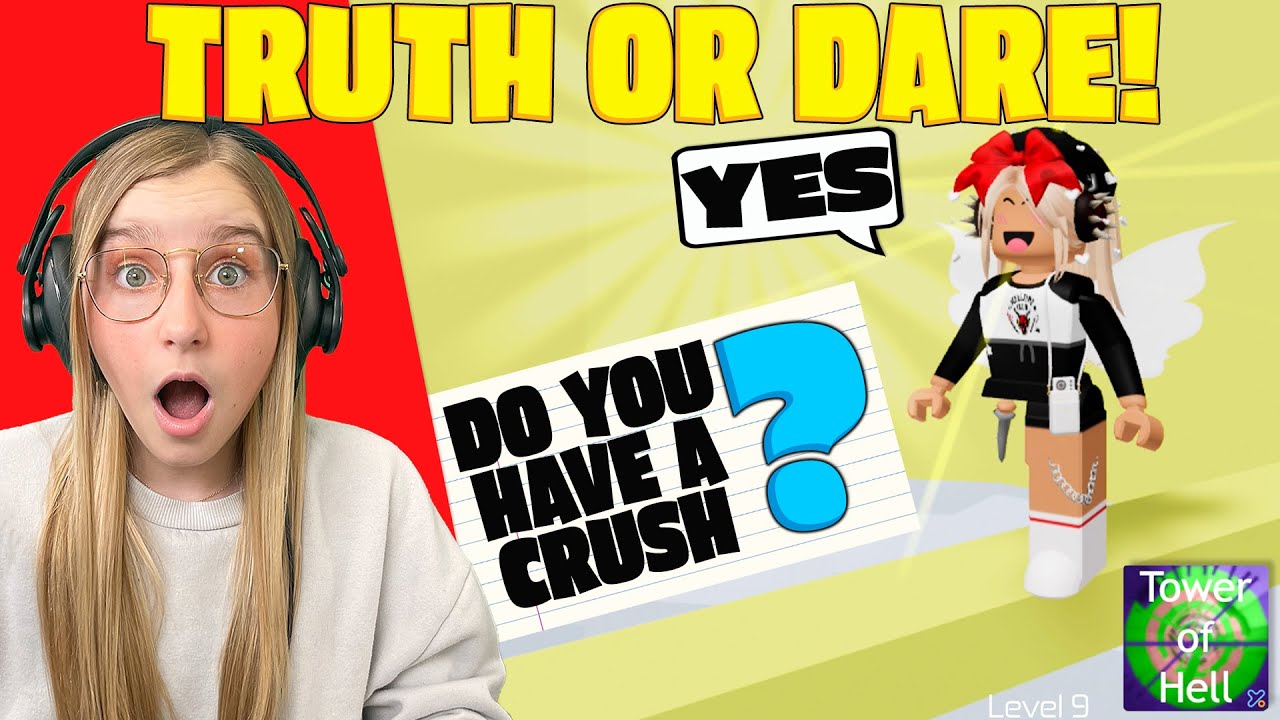 Tower of Hell Truth or Dare Challenge REVEALS All! Did Cammy Lie About Her Crush?! Roblox