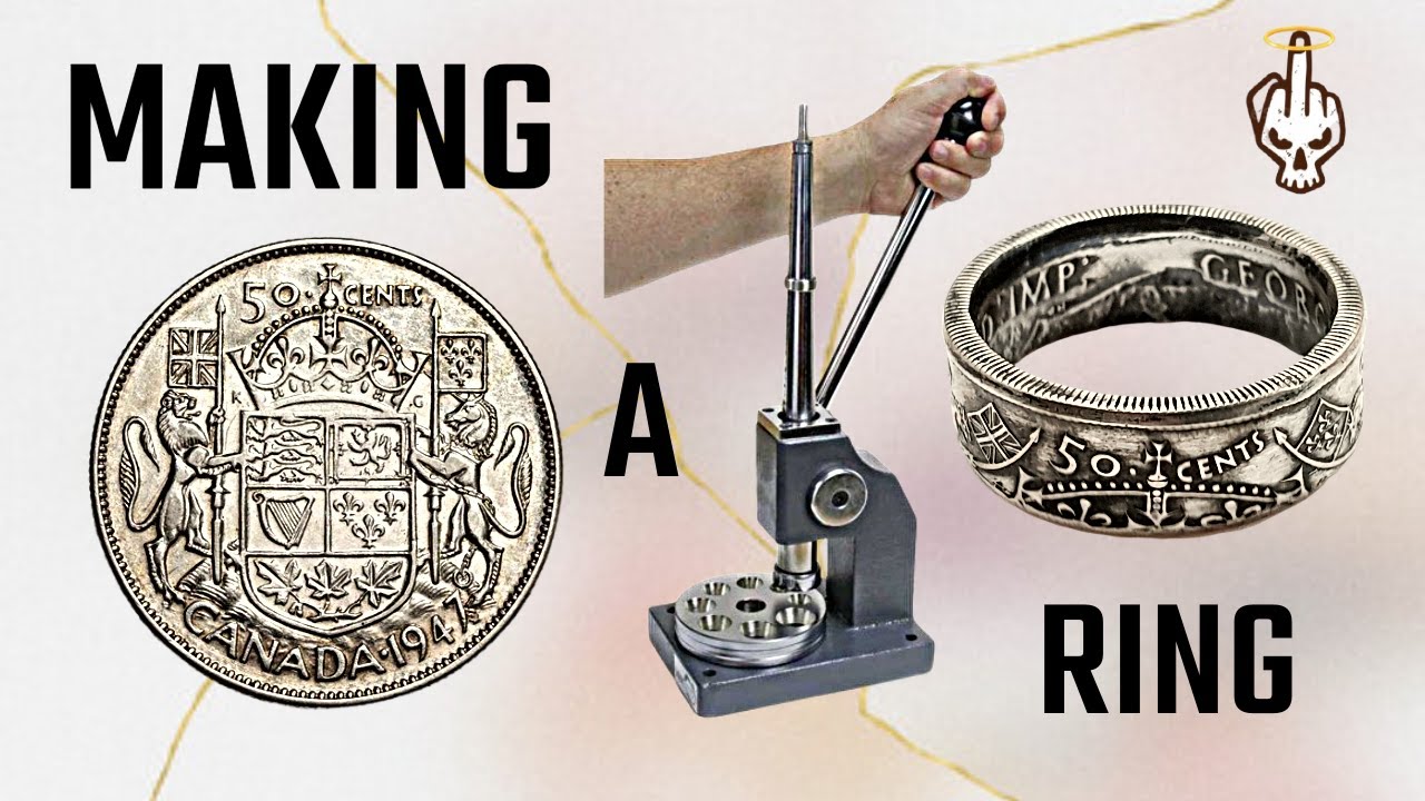 Канадское кольцо-монета на заказ из серебряной монеты достоинством 50 центов 1947 года