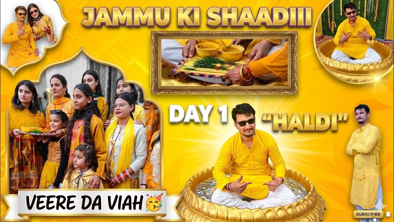Day 1 (Haldi)💛...Veere da viah❤️..// Jammu ki shadiiiii// Khushi Sharma..