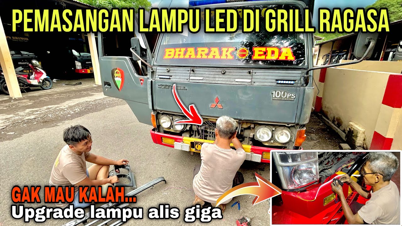 GAK MAU KALAH‼️UPGRADE LAMPU ALIS LED TRUK GIGA