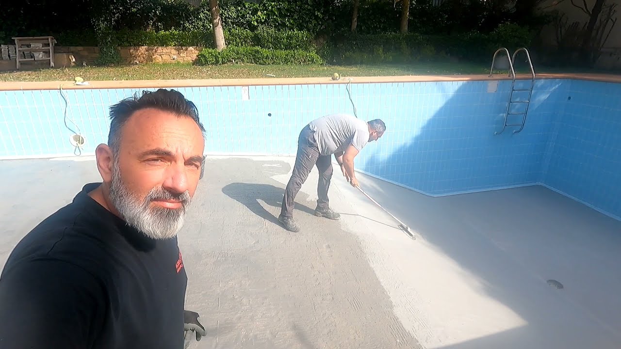 Επισκευή στα πλακάκια της πισίνας μέρος 2 ον