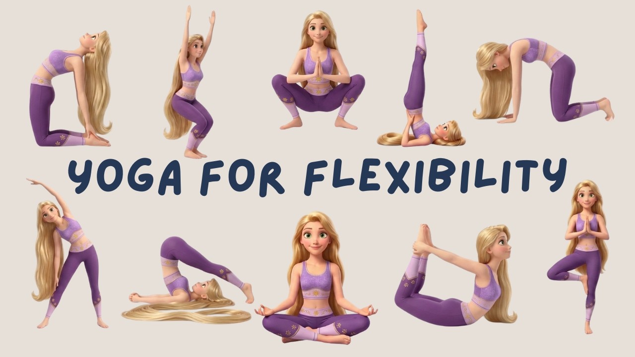 7 Minute Yoga for Kids | Flexibility & Stretching Routine with Rapunzel  | Little Heroes Yoga