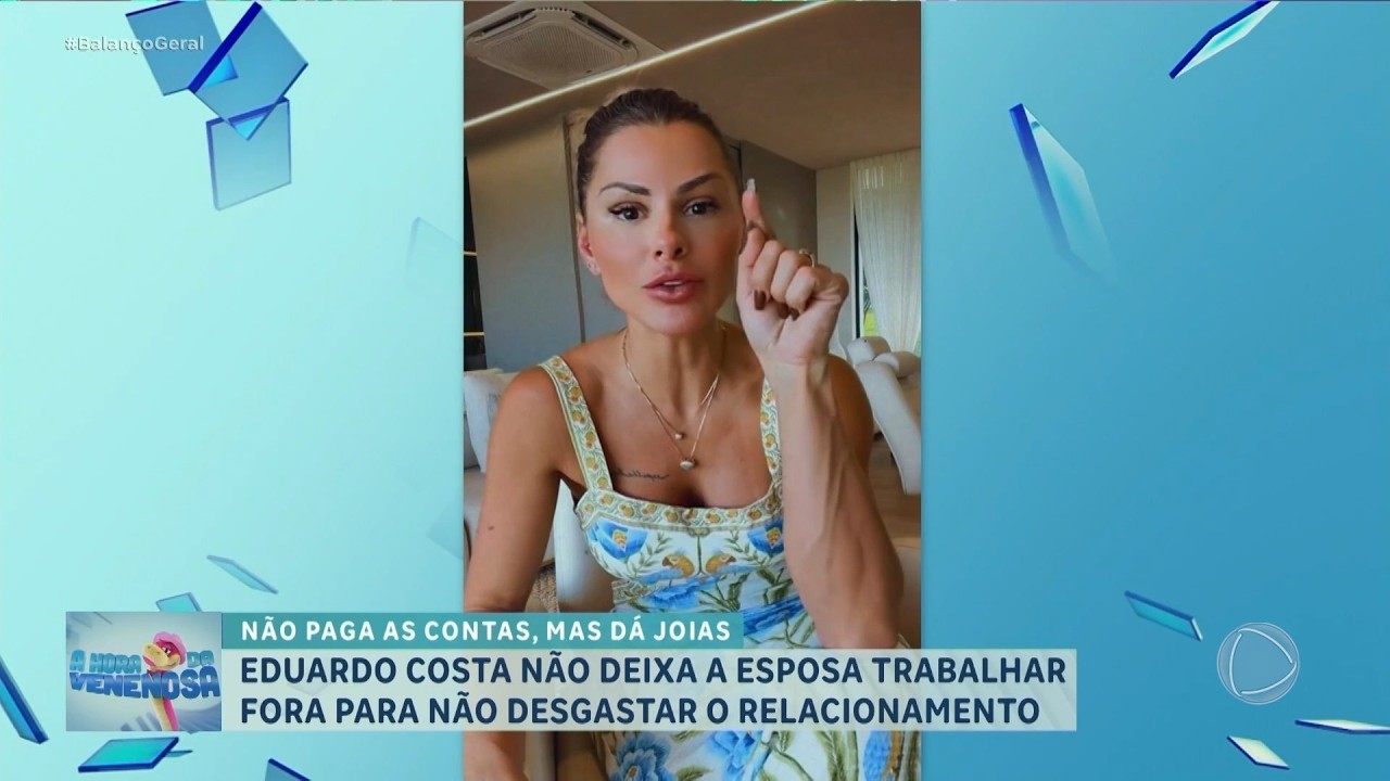 A HORA DA VENENOSA: Esposa de Eduardo Costa revela que cantor não quer que ela trabalhe