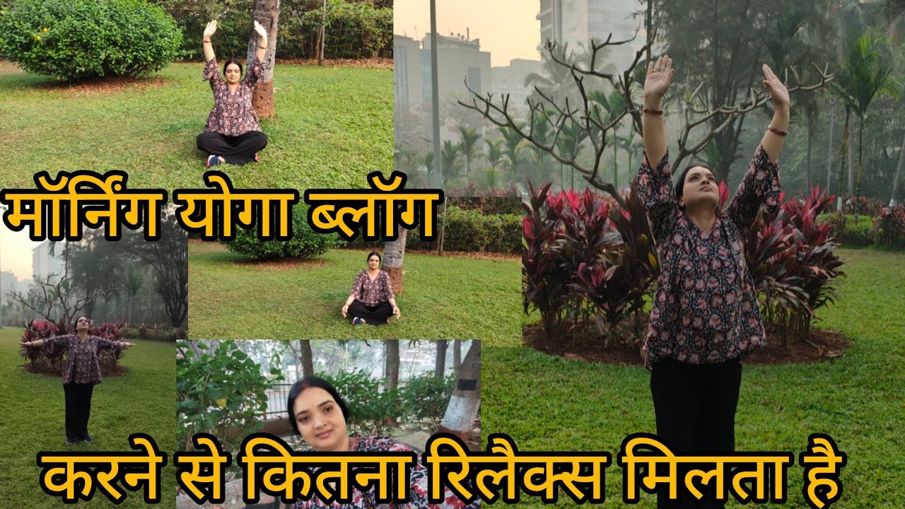 फिट रहना है तो मेहनत करनी पड़ेगी आज आप सभी को दिखाती हूं कि योग में कैसे करती हूं चलो चलते हैं पार्क