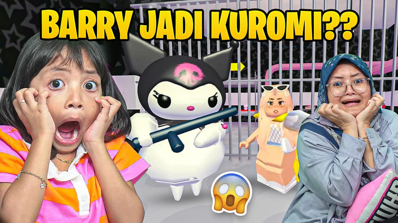 ЛЕЙКУ ПРЕСЛЕДУЕТ МИСТЕР БАРРИ КУРОМИ 😱😨КУРОМИ ТЮРЬМА БЕЖИТ ОББИ [ROBLOX ИНДОНЕЗИЯ]