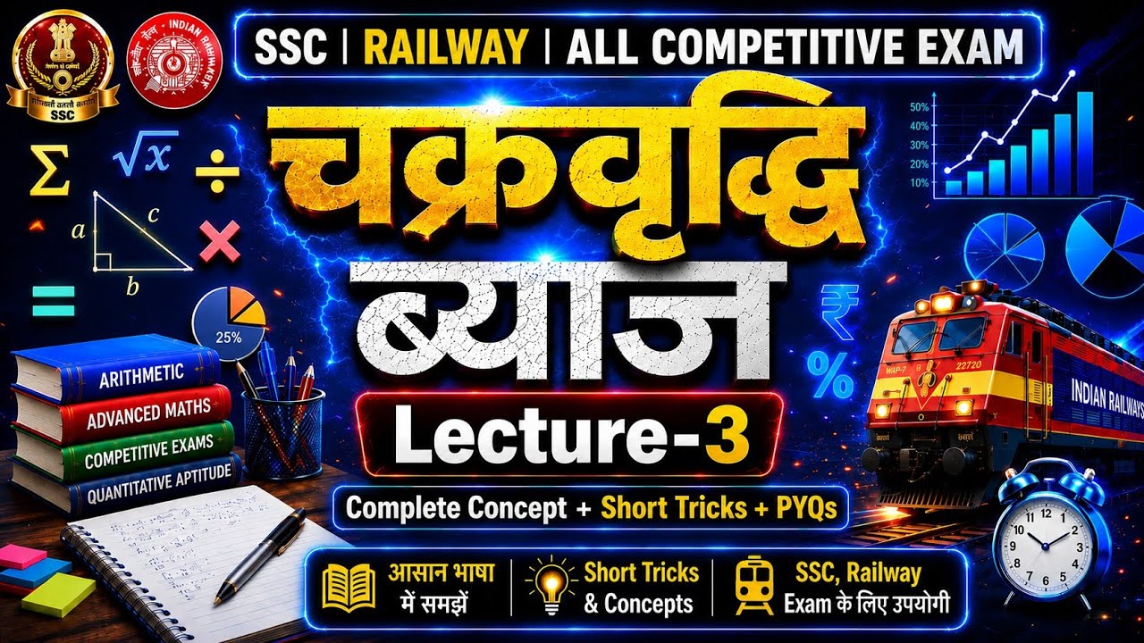 COMPOUND INTEREST FROM ZERO | 🚨LEC -3 | SSC & RAILWAY EXAM ORIENTED ￼