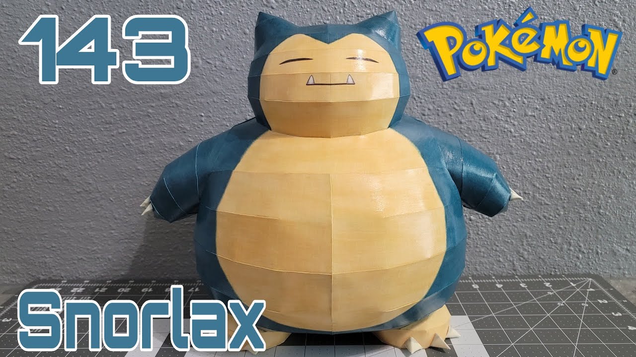 143 / SNORLAX - Pokémon Papercraft / Modelo de Papel / Tutorial