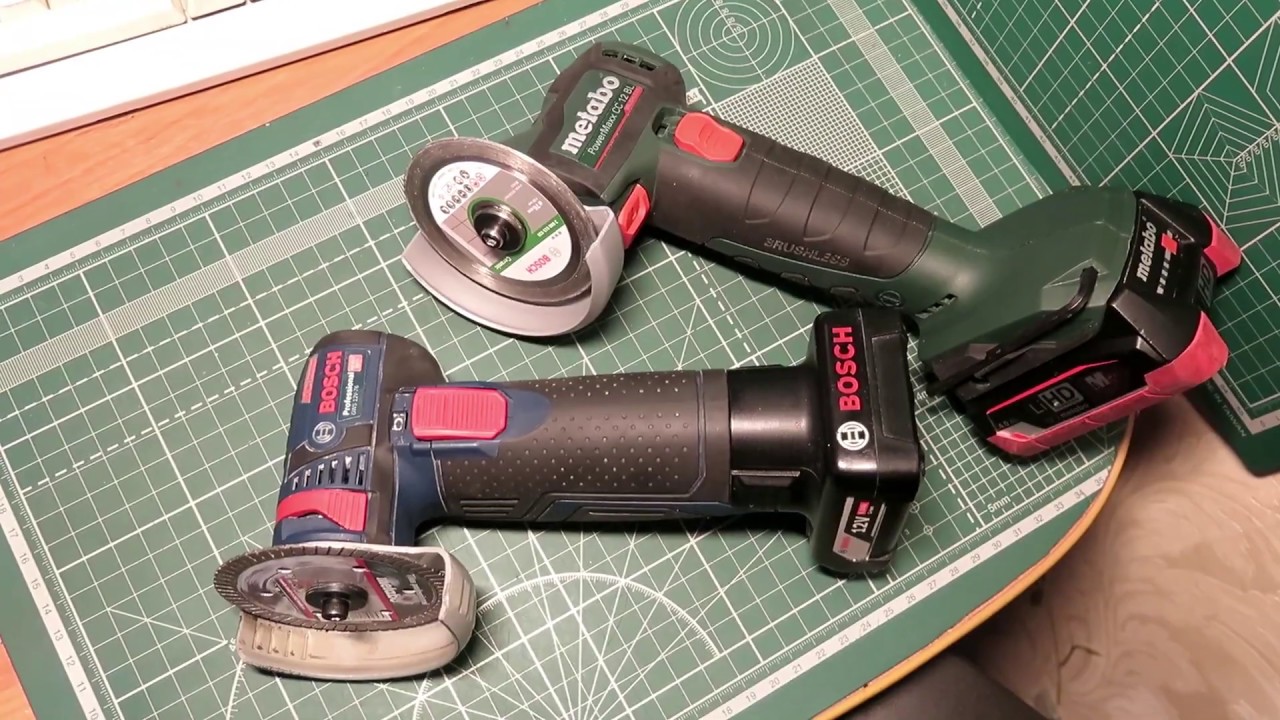 Metabo PowerMaxx CC 12 BL, Ч VII: визуальное сравнение с Bosch GWS 12-76 V-EC