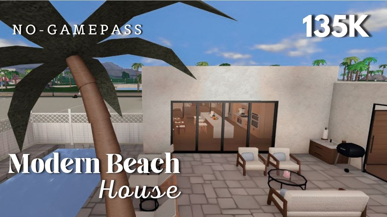BLOXBURG | Modern Beach House | No Gamepass | Speedbuild