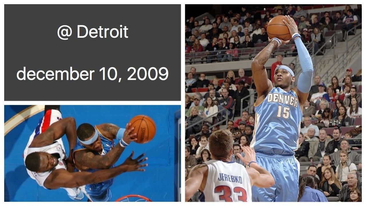 Carmelo Anthony 40 pts @ Detroit Pistons Highlights (december 10, 2009)
