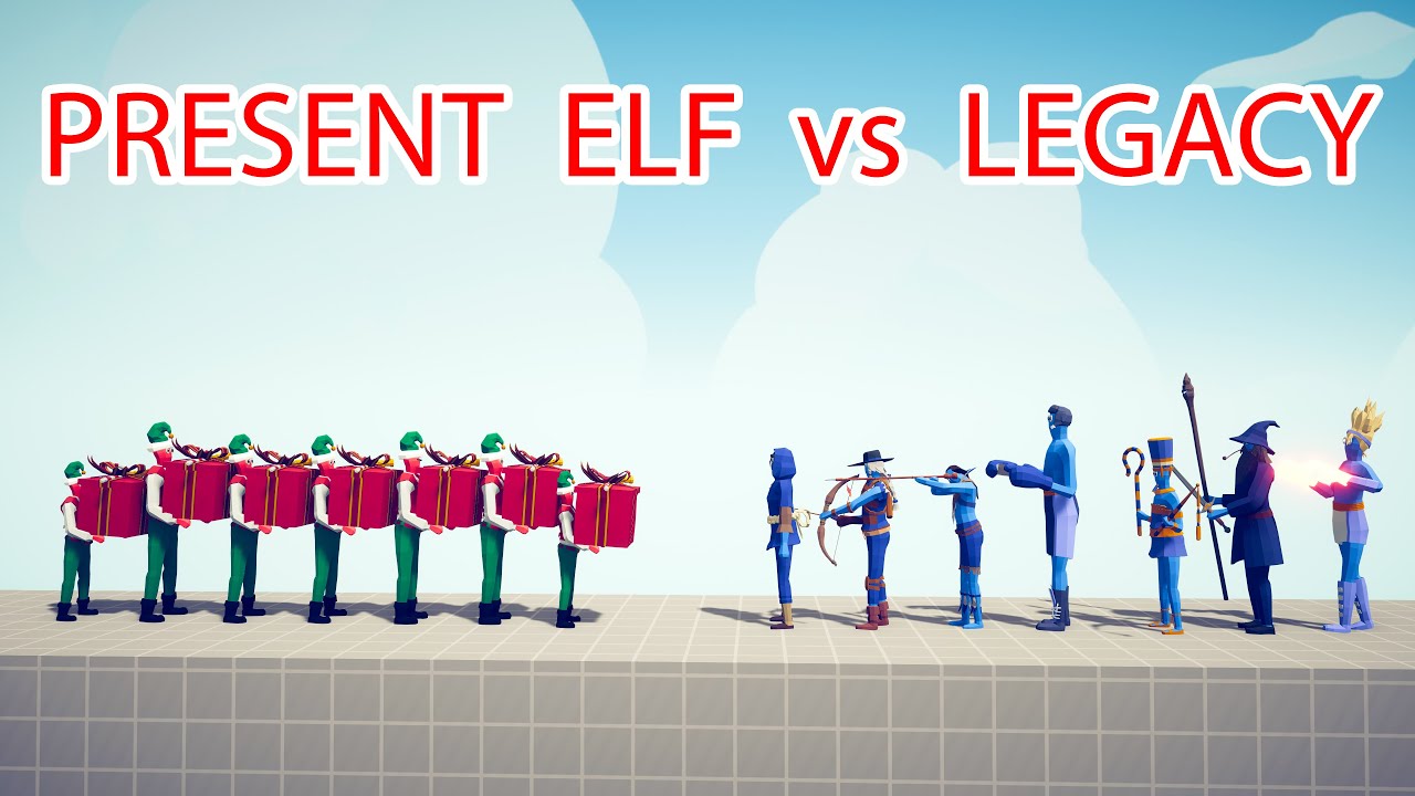 PRESENT ELF Team vs LEGACY Team - Totally Accurate Battle Simulator TABS
