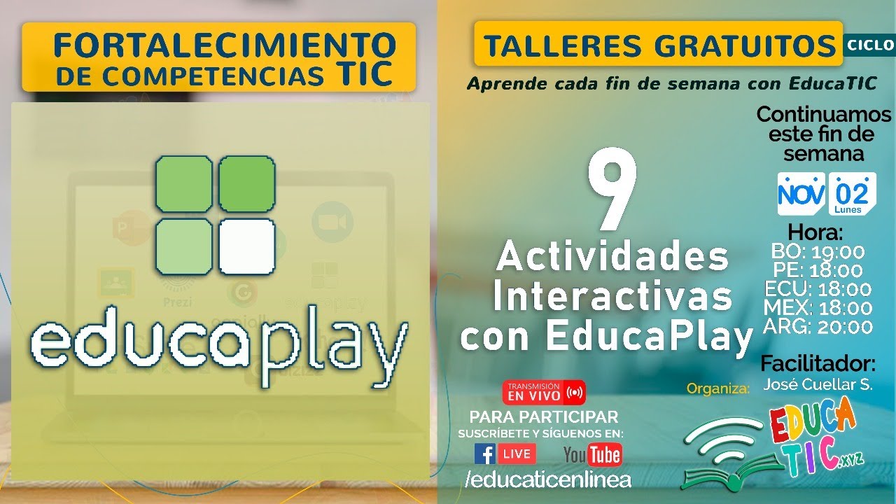 Taller 9: Actividades interactivas con EducaPlay