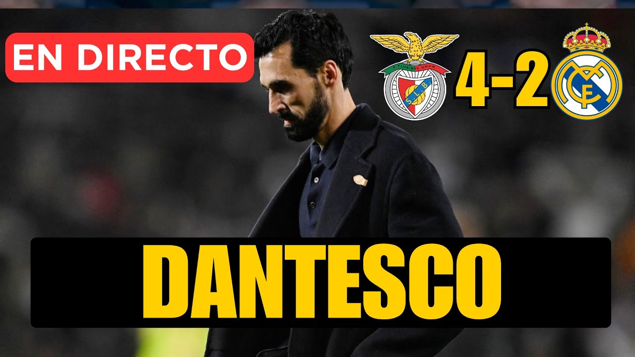 BENFICA 3-2 REAL MADRID: UNA AUTÉNTICA VERGÜENZA DE PARTIDO Y FUERA DEL TOP 8