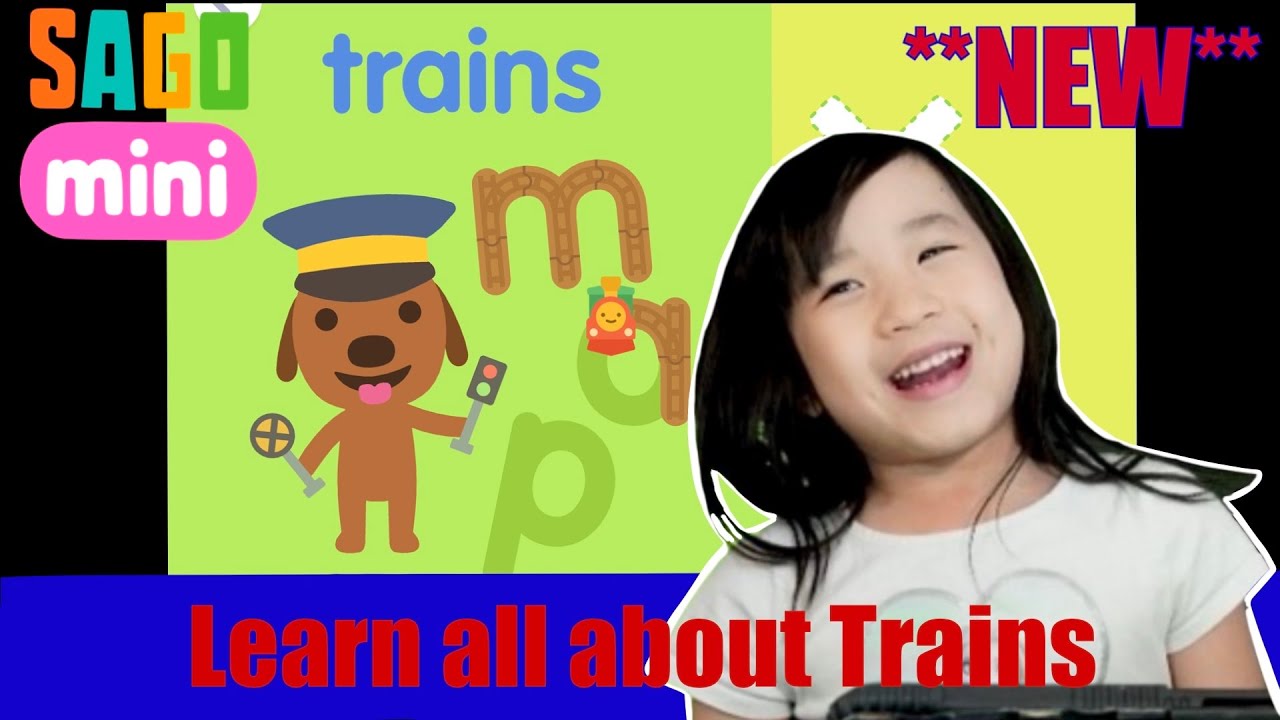 **NEW** Sago Mini School Trains gameplay with Ella and Mommy | Preschool Education | Learn English