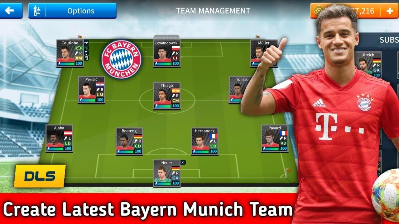 Comment avoir le Bayern Munich sur dream league soccer 2019