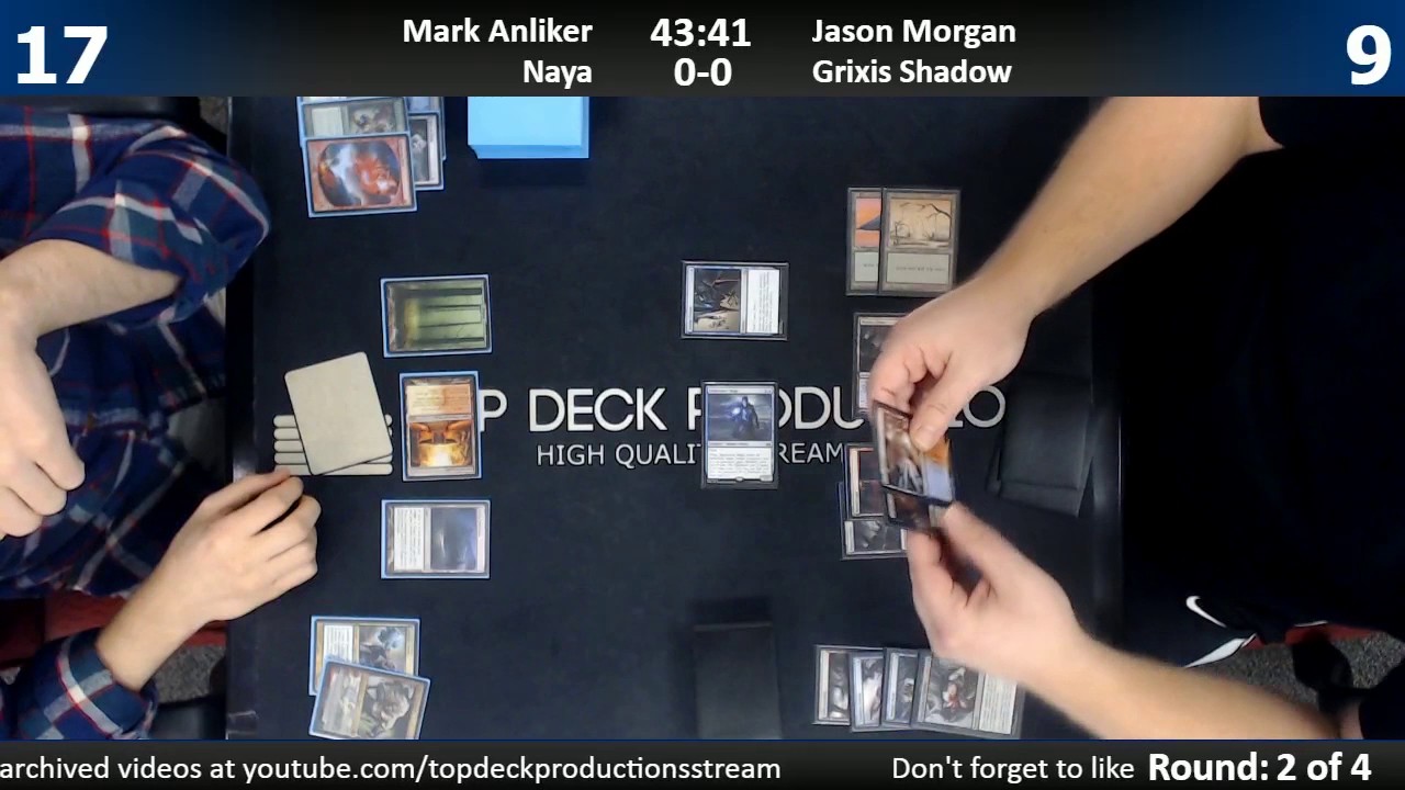 Modern 3/21/17: Mark Anliker (Naya Midrange) vs Jason Morgan (Grixis Shadow)