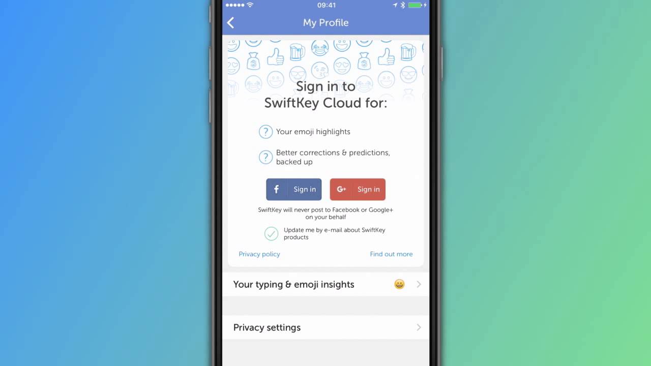 How to create and access a SwiftKey Cloud account - SwiftKey Keyboard for iPhone, iPad & iPod touch