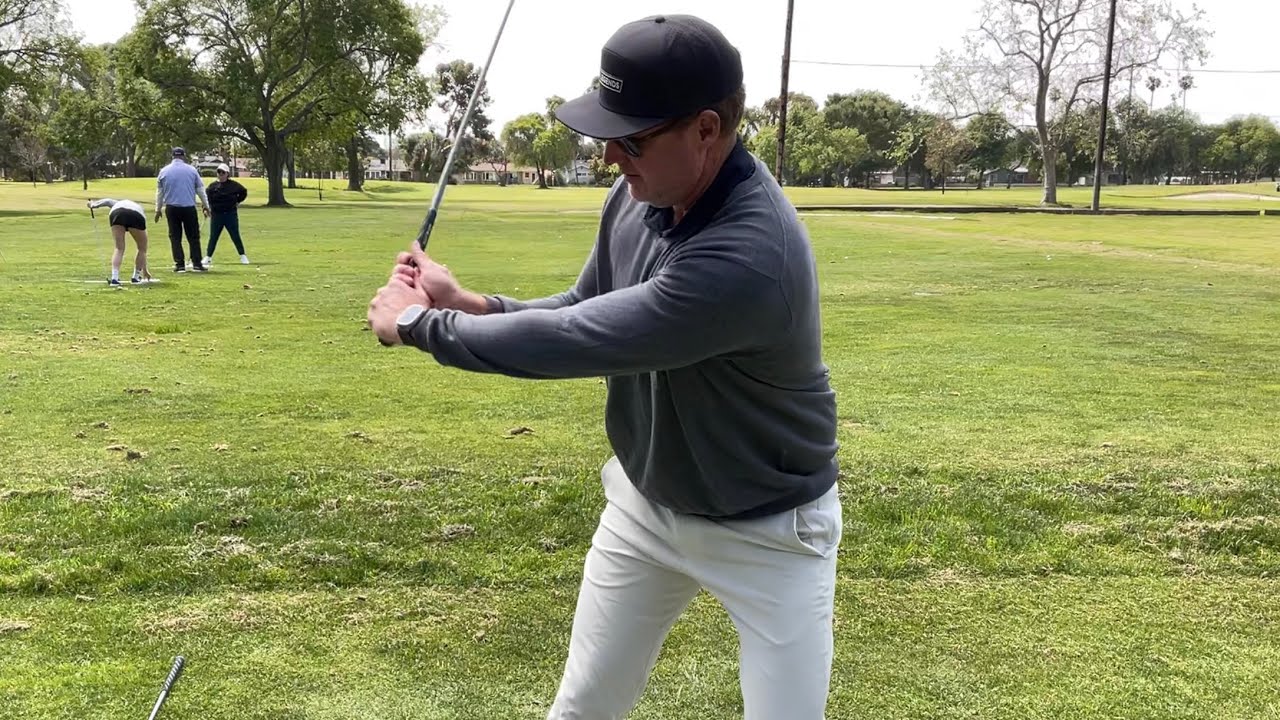 Junior golfer. Better contact drill - basic motion impact