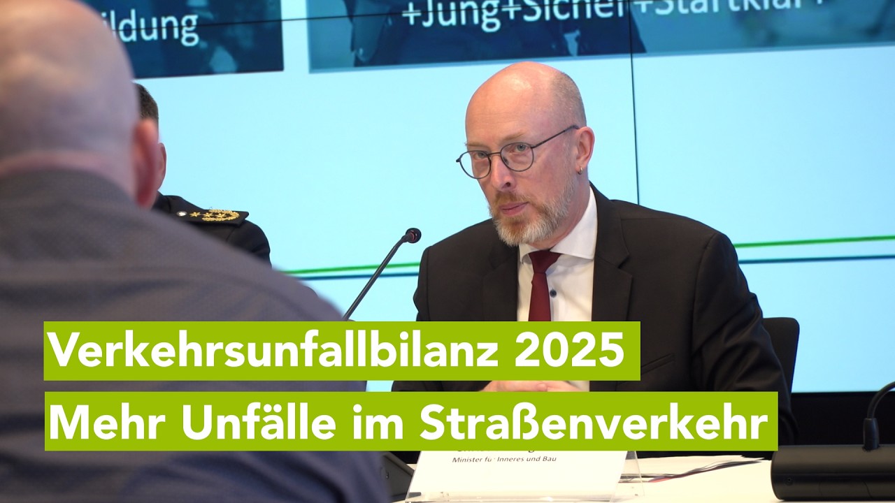 Verkehrsunfallbilanz 2025:Steigende Zahlen verletzter Fußgänger undRisikoverhalten im Straßenverkehr