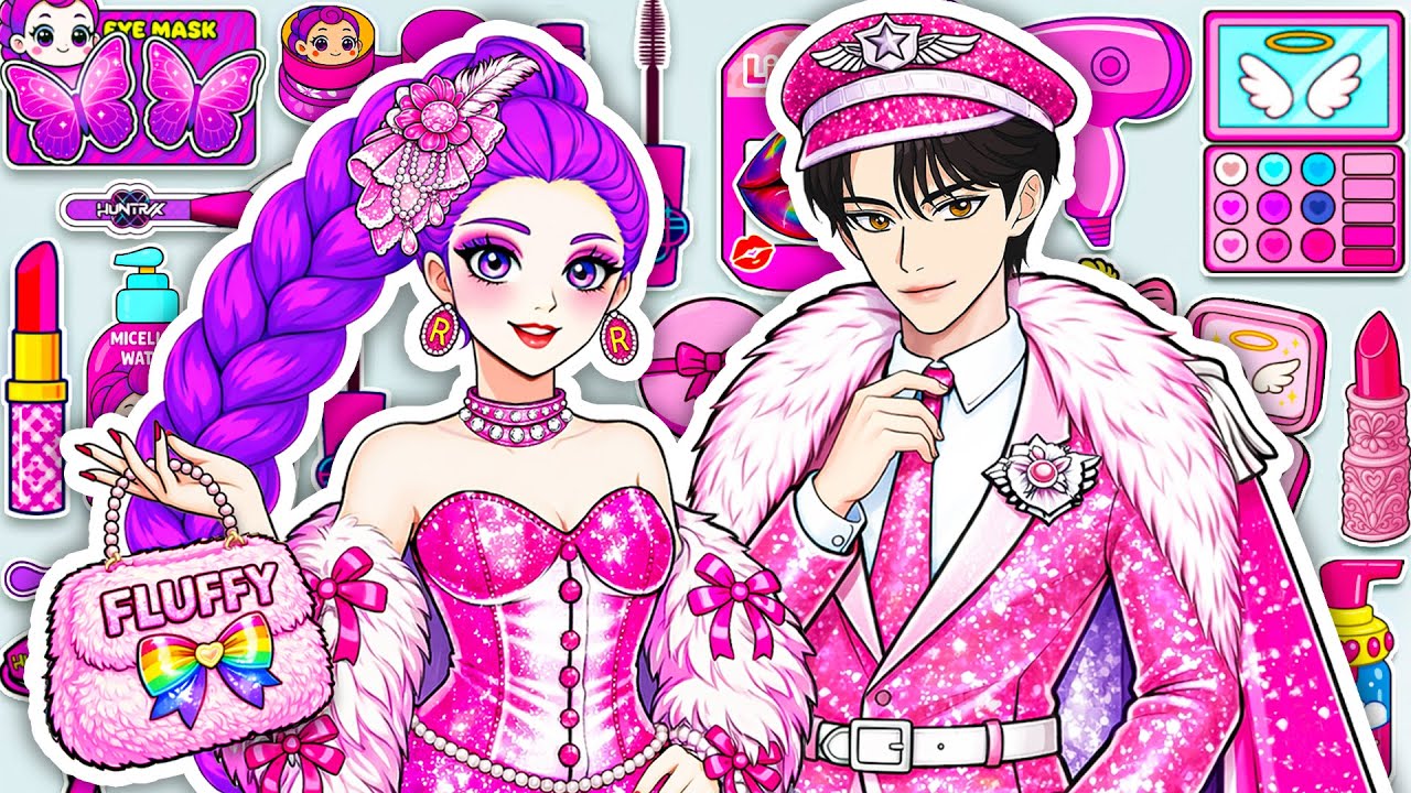 💖Paper DIY💖 KPOP DEMON HUNTERS Rumi x Jinu Fluffy Family Fashion + Makeup Blind Bag Unboxing | ASMR