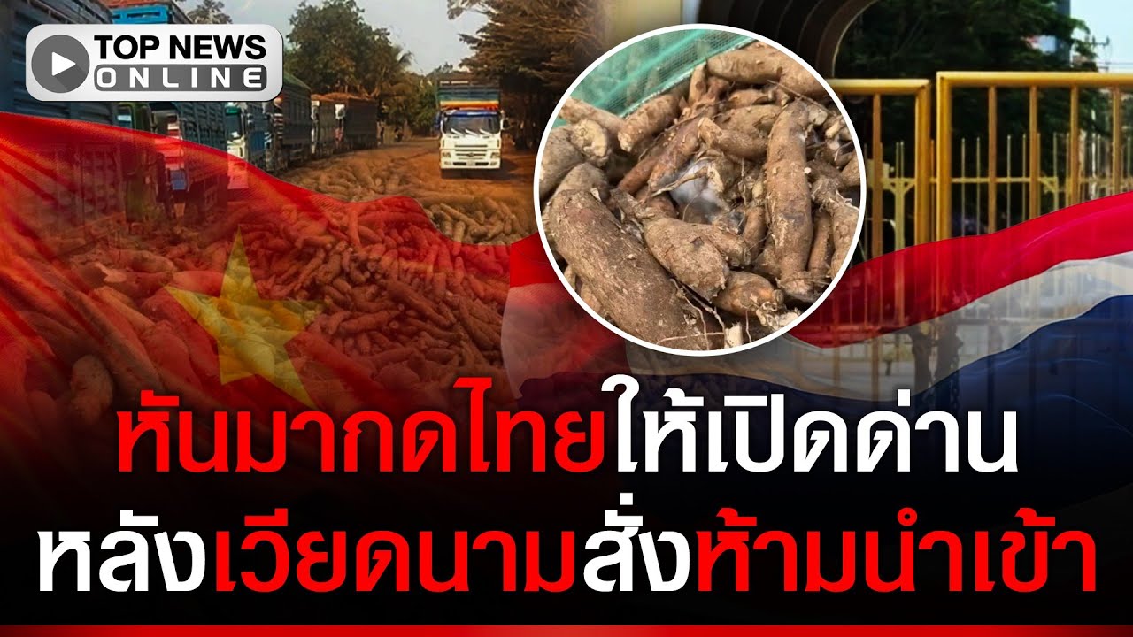 หันมากดไทยให้เปิดด่าน หลังเวียดนามห้ามนำเข้ามันสำปะหลังจากเขมรอย่างเด็ดขาด