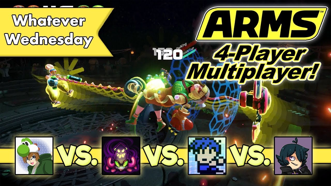 ARMS - 4-Player Multiplayer! Yoshiller vs. AtroxChobatsu vs. Yoshi-1up vs. GaoGaiKing!