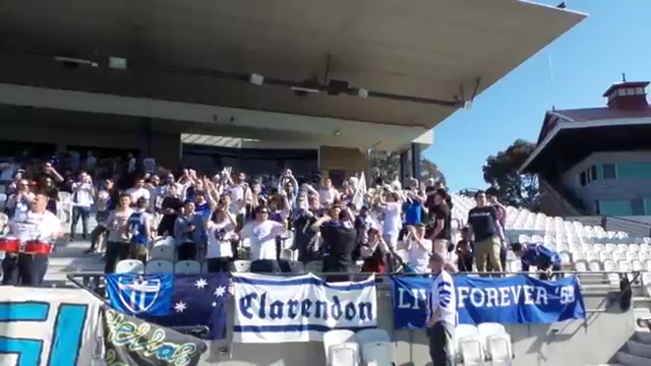 South Melbourne FC fans before 2015 NPL VIC Grand Final