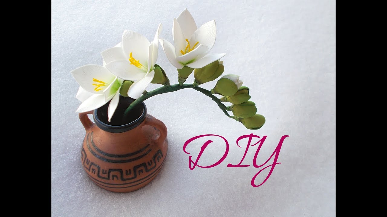 DIY Веточка фрезии из фоамирана