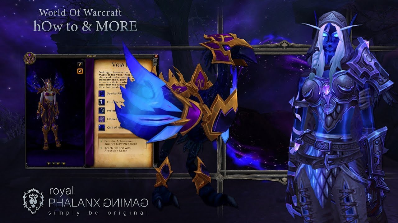 UNLOCKING Allied Races-Void Elf + Starcursed Voidstrider Mount