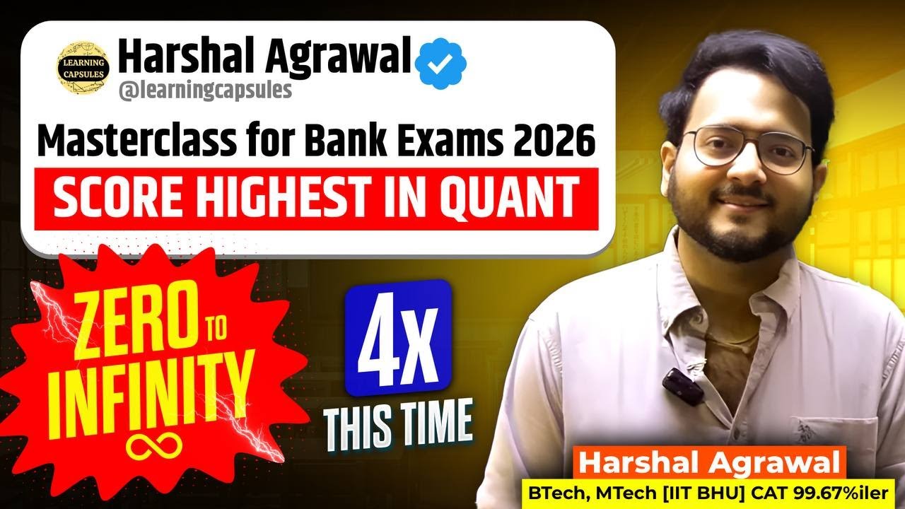🔴 Want To Crack BANK EXAMS 2026 Watch This MASTERCLASS ✅ Zero To Infinity 2026 Launch  ✅ Harshal Sir