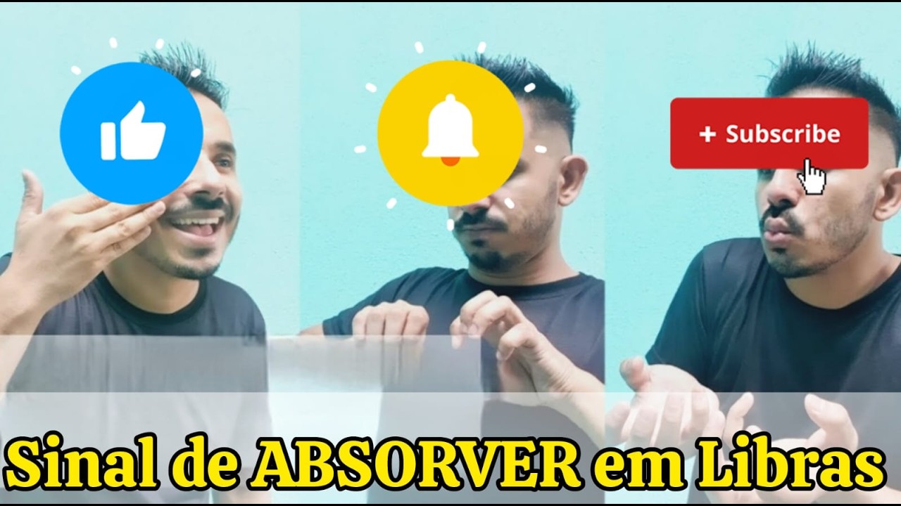 Sinal de ABSORVER em Libras