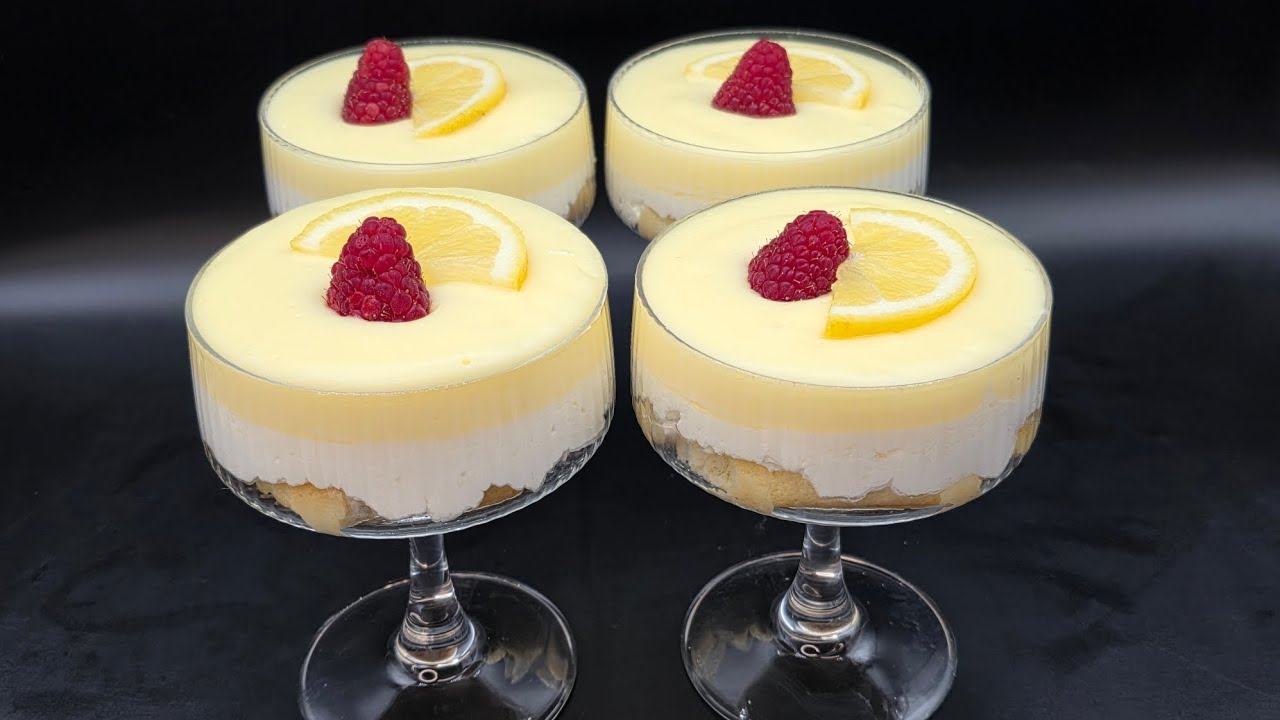 Самый сливочный лимонный десерт, который вы когда-либо готовили 🍋 Простой и без выпечки