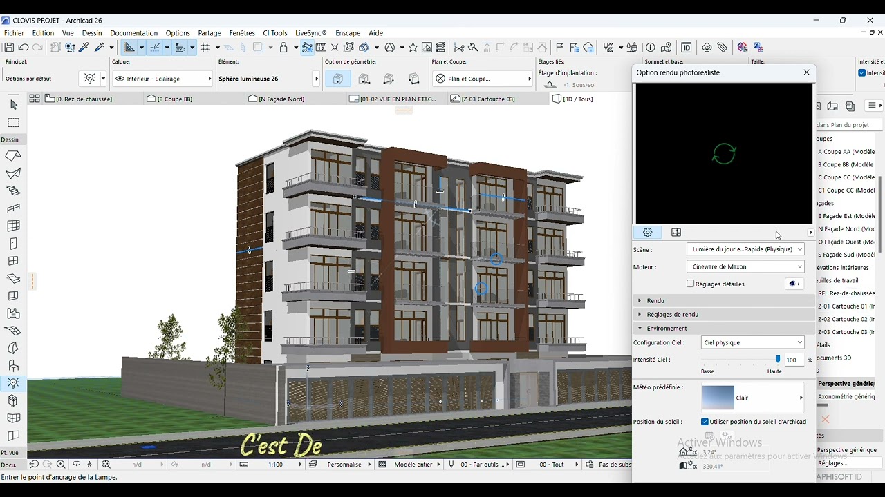 Comment faire le Rendu sur ARCHICAD