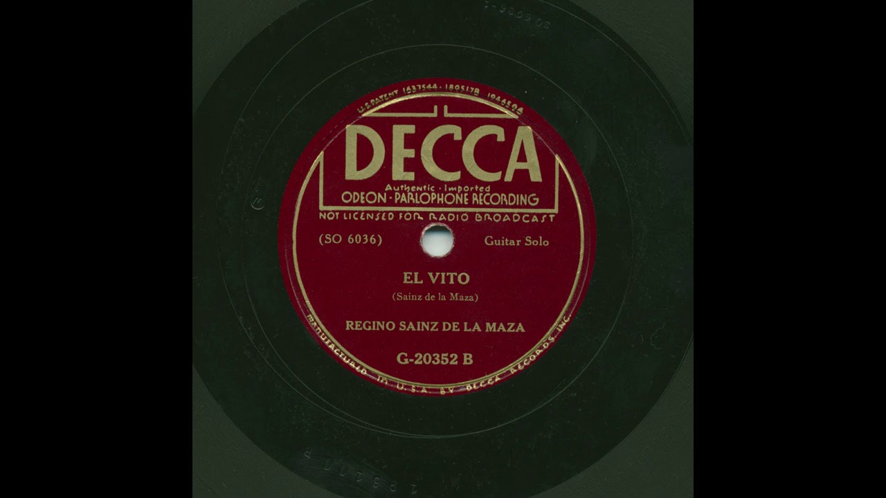 Regino Sainz De La Maza - El Vito - Decca G-20352B