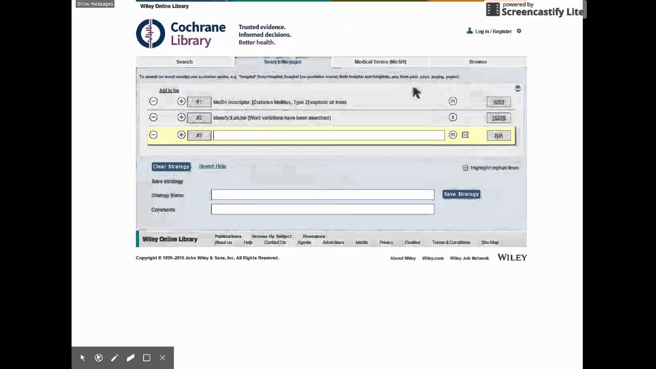 Video 9: Cochrane Library - Advanced Search