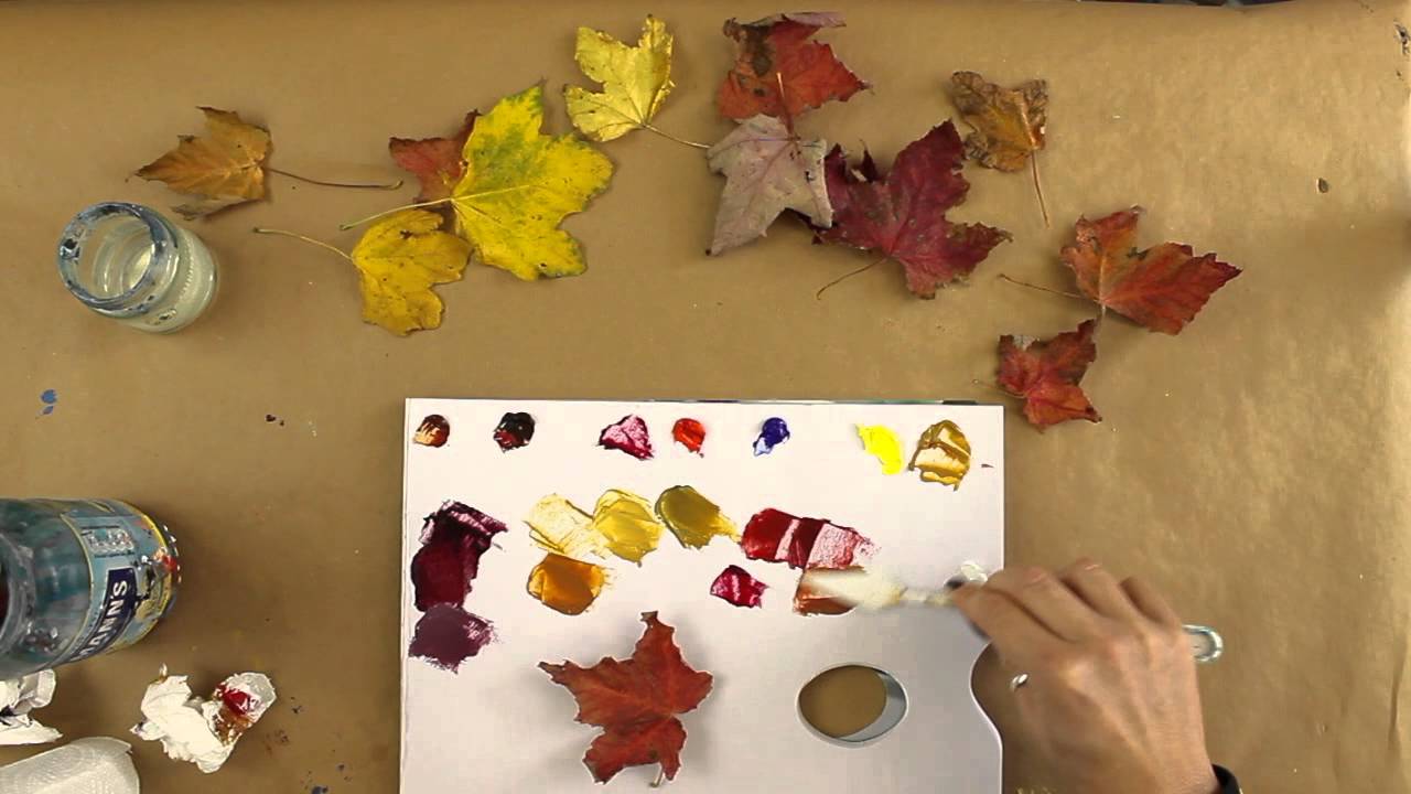 Painting Autumn Colours in Acrylic