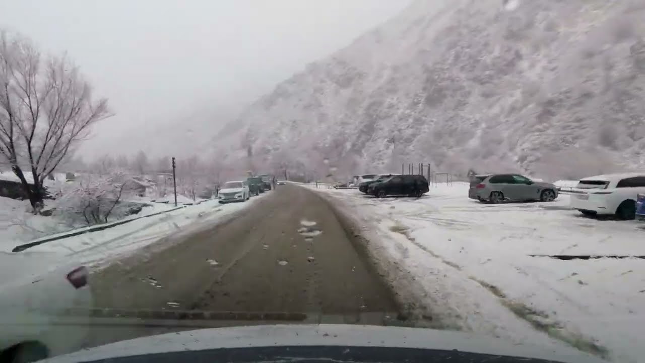 Winter Mountain Drive on a Snowy Forest Road | Relaxing Real Life Driving