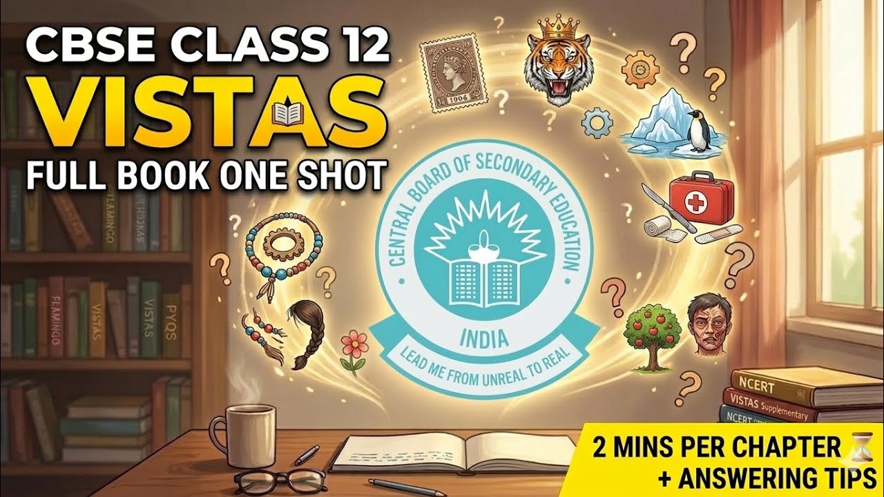 Vistas Class 12 English: Full Book in 12 Mins! ⏱️ (2 Mins per Chapter + Answering Tips)