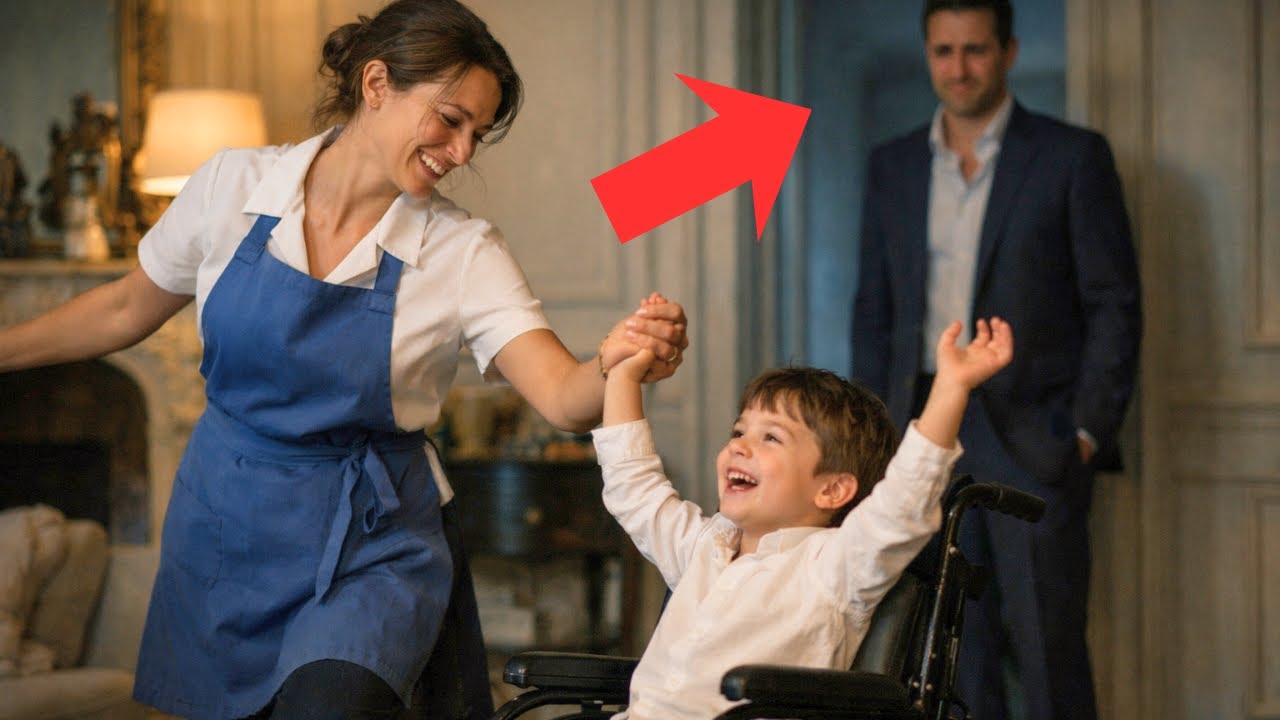 LE MILLIONNAIRE EST CHOQUÉ EN VOYANT LA FEMME DE MÉNAGE DANSER AVEC SON FILS HANDICAPÉ